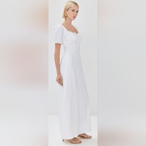 Reformation Cherise Linen Maxi Dress / White / Sz 4 NWT